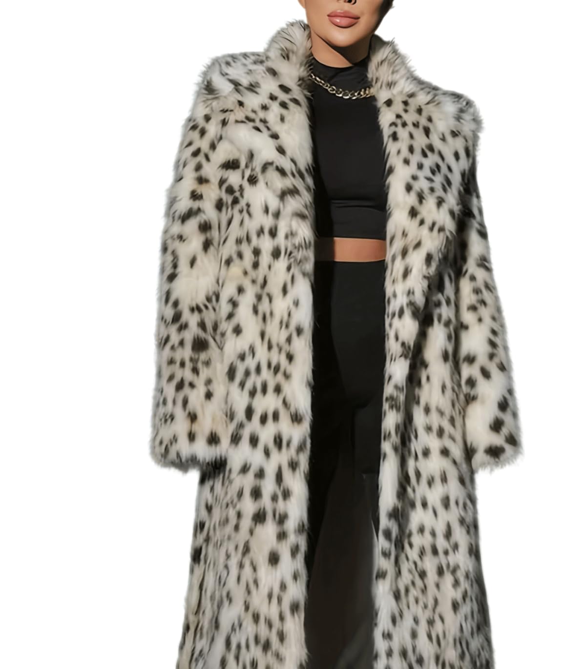 INVACHI Women's Faux Fur Coat