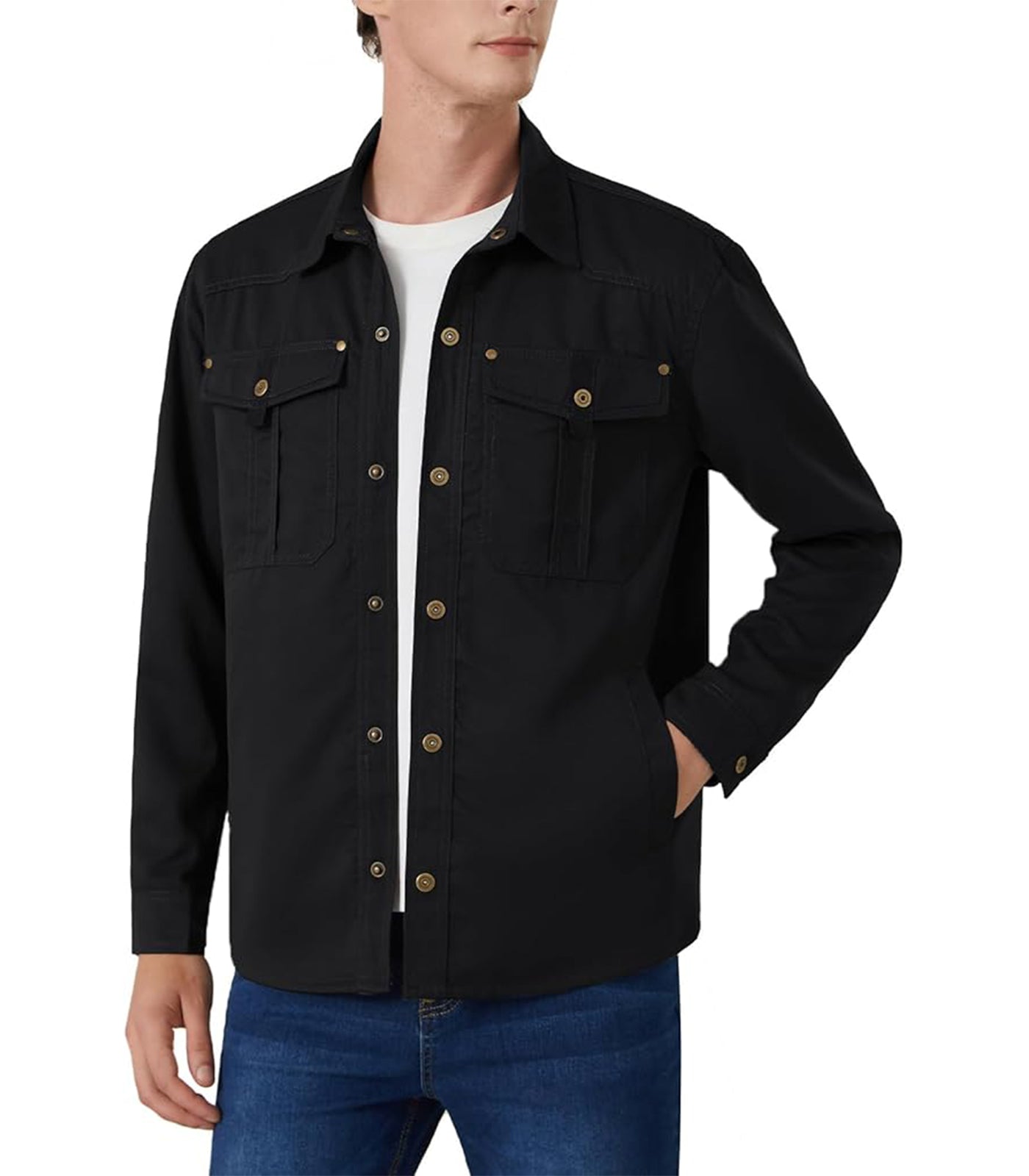 INVACHI Plaid Shirt Jacket