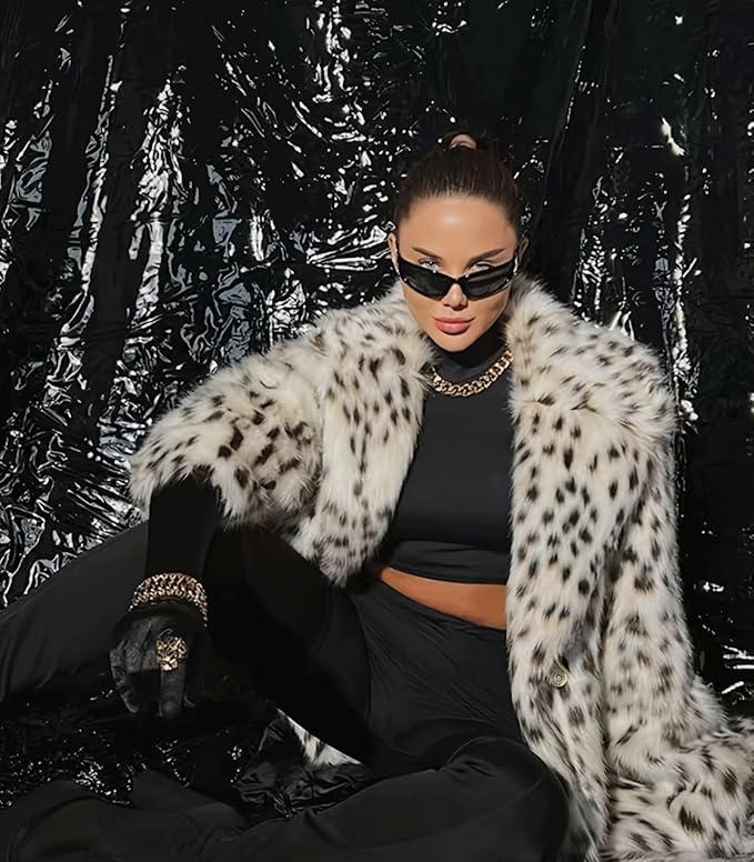 INVACHI Women's Faux Fur Coat